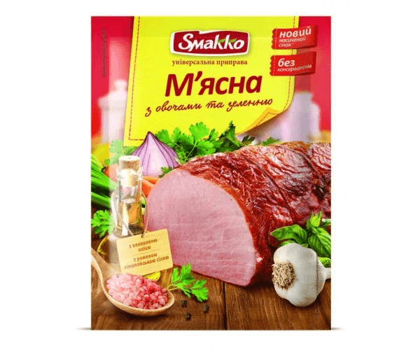 Універсальна приправа зі смаком м'яса, овочами та зеленню