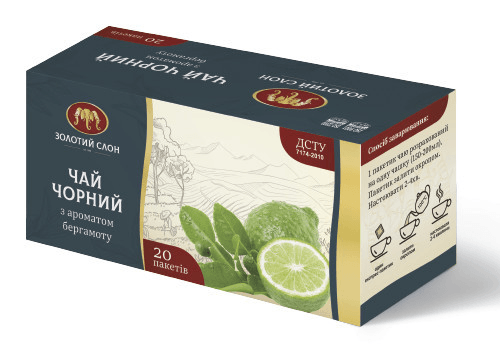 Чай Золотий Слон чорний Бергамот флоупак б/я