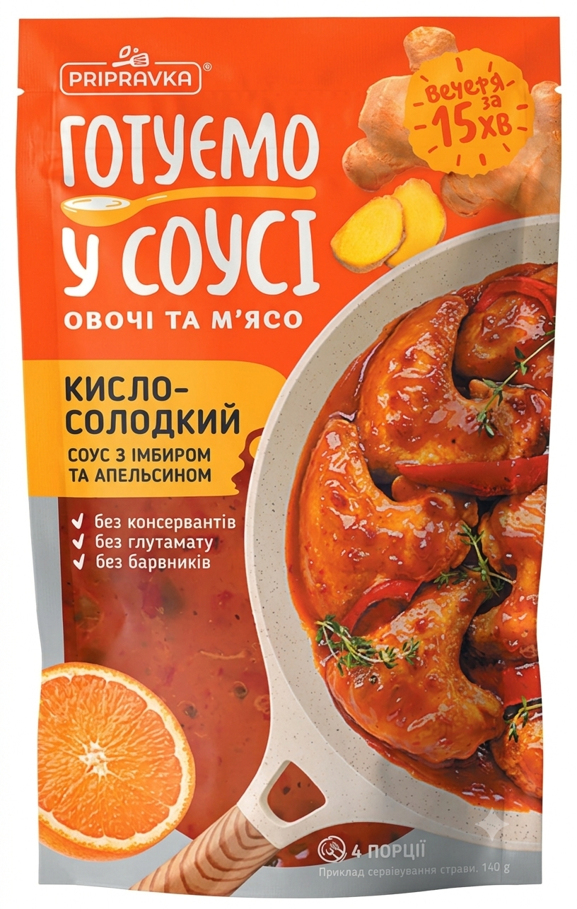 Готуємо у соусі. Кисло-солодкий соус з імбиром та апельсином
