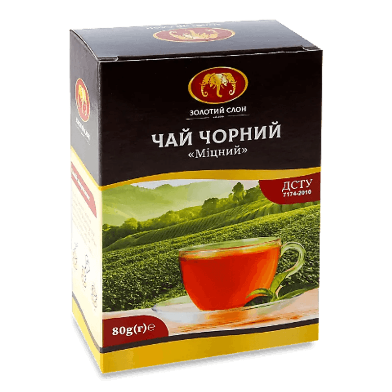 Чай Золотий Слон чорний Міцний