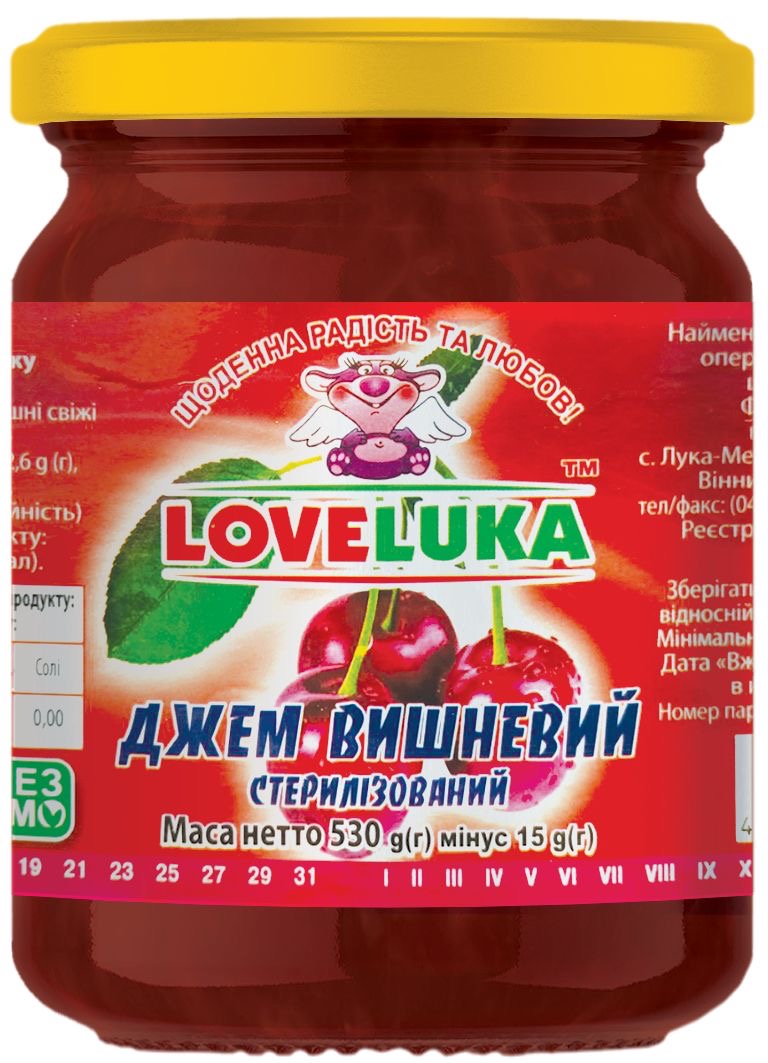 Джем вишневий ТМ"LOVELUKA"