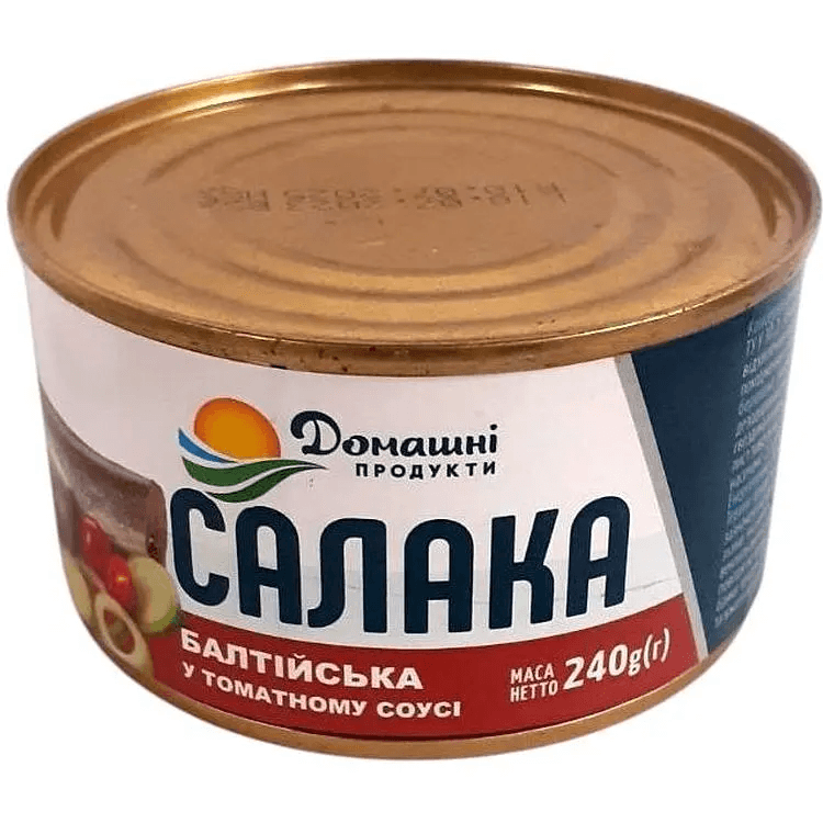 Домашні продукти Салака Балтійська у том.соусі жерстяна банка