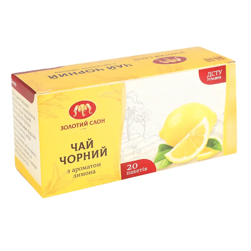 Чай Золотий Слон чорний Лимон флоупак б/я