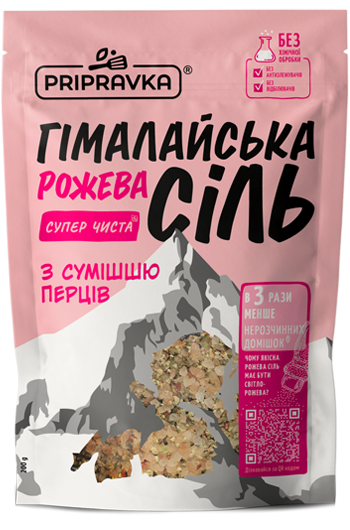 Сіль харчова гімалайська з сумішшю перців