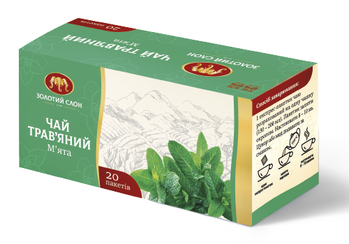 Чай Золотий Слон М'ята флоупак б/я травяний