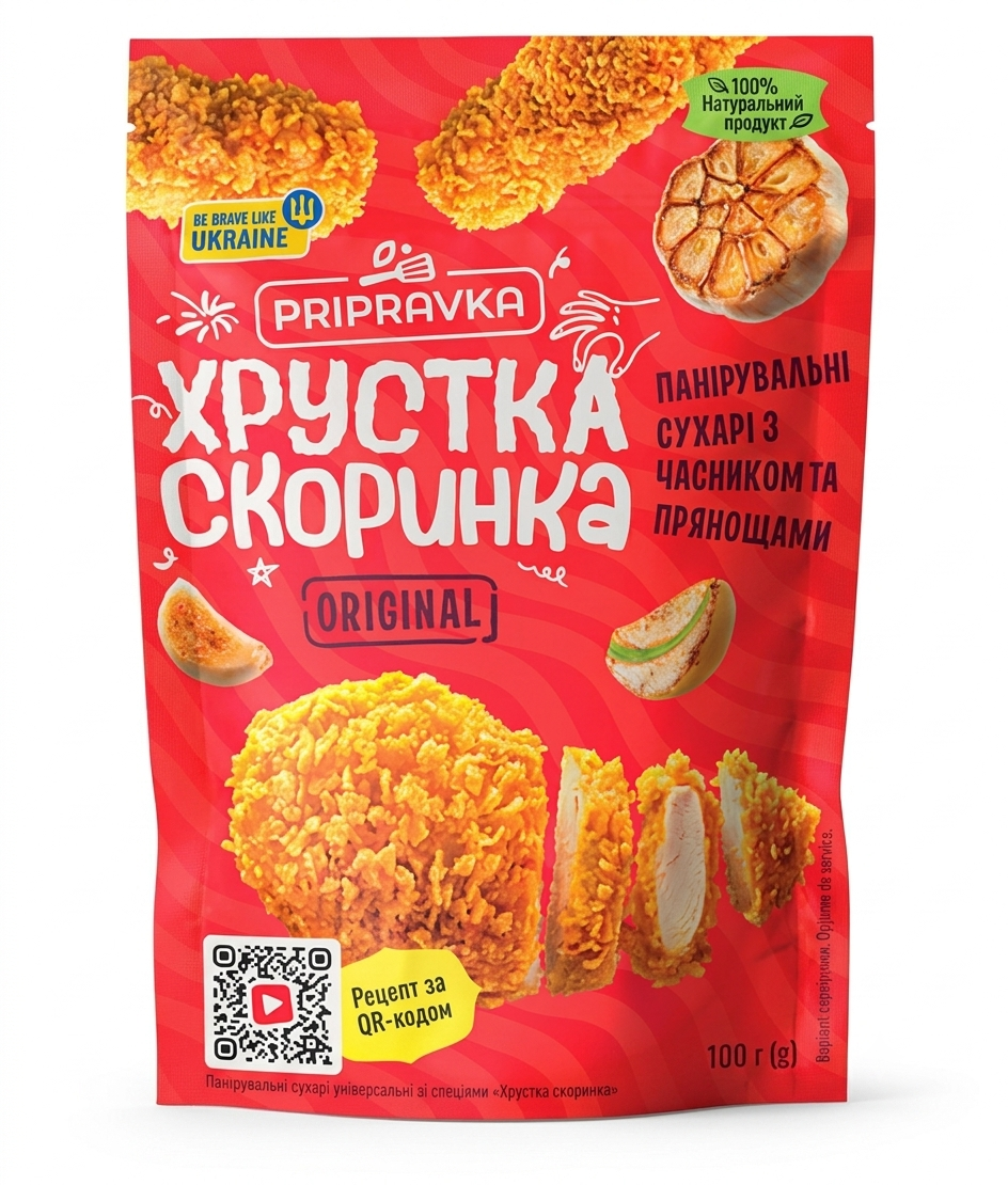 Панірувальні сухарі універ. зі спец. "Хрустка Скоринка"