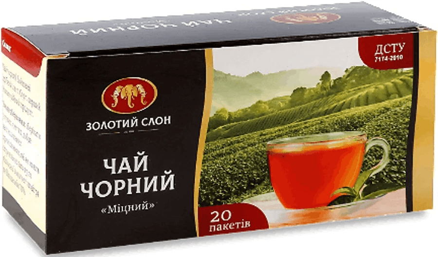 Чай Золотий Слон чорний Міцний флоупак б/я