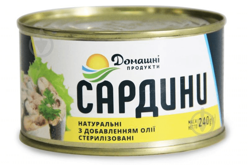 Домашні продукти Сардина в олії жерстяна банка