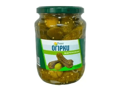 Домашні продукти Огірки (Пікулі) мариновані 1,5-4см